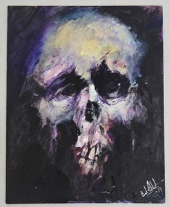 Acrylic Painting - Brady Stoehr Art Skull on Canvas
