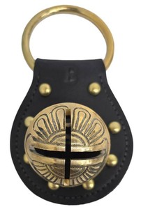 Belsnickel Bell Leather Tab Door Hanger