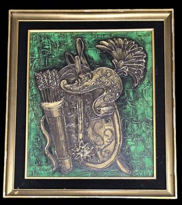 Vintage Original Textured Canvas Painting