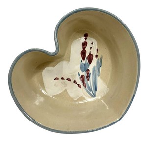 Heart-Shaped Pottery Bowl