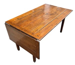 Antique Plank-Top Table - English Provincial Oak, C. 1840