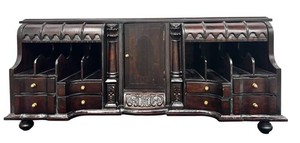 Antique Victorian Walnut Desk Top Organizer & Mail Sorter
