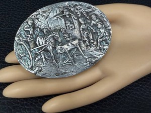 Antique Sterling Compact - Monogrammed Handmade Powder Compact