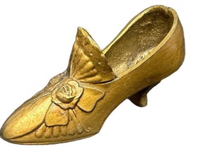 Antique Miniature Shoe Pin Cushion - Victorian-Style Metal