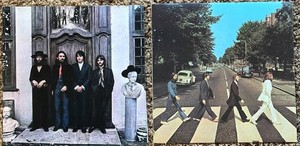 Vintage Beatles Vinyl Record Albums - Abbey Road & Beatles Again (Lot of 2)