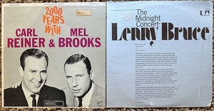 Vintage Comedy Vinyl Records - Reiner, Brooks & Lenny Bruce Mixed Lot