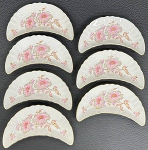 Vintage Crescent Porcelain Dishes - Mitterteich Bavaria Floral (Lot of 7)