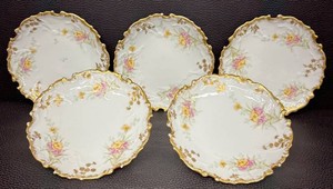 Vintage Limoges Plates - Elite Floral 6 34 in (Lot of 5)