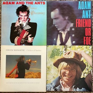 Vintage Vinyl Records - Adam Ant, Chuck Mangione & John Denver (Lot of 4)