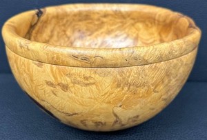 Wood Bowl - Siminski Maple Burl Turned Bowl