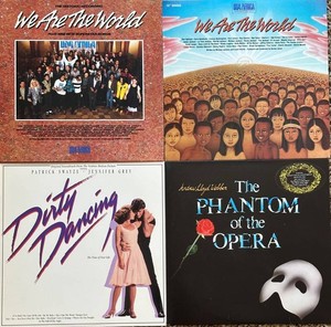Vinyl Record Soundtrack Mixed Lot - Vintage We Are the World, Dirty Dancing & Phantom