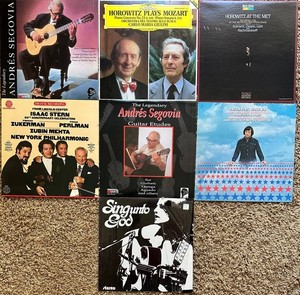 Classical Vinyl Records - Segovia, Horowitz & Stern Mixed Lot of 7