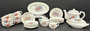 Vintage Childrens Tea Set - 6 Cups, 11 Plates & Accessories Mixed Lot