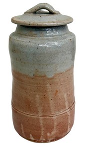 Lidded Pottery Jar - Warren McKenzie Covered Stoneware