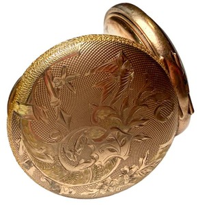 Antique Pocket Watch Floral Case - B&B Royal