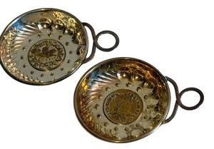 Antique French Style Wine Tasters - Sommelier Cups Pair