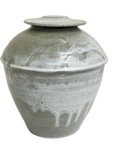 Pottery Jar - Handcrafted Lidded Art Pottery With Impressed GC Mark