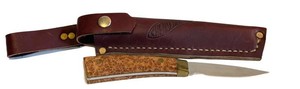 Knife - K. Henschel Fixed-Blade Figured Wood Handle