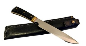 Hunting Knife - Ken Herschel 12.5 Fixed Blade With Leather Sheath