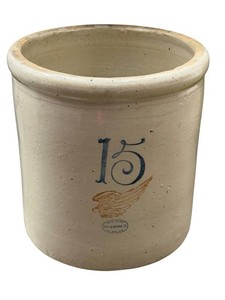Vintage Stoneware Crock - Red Wing 15-Gallon