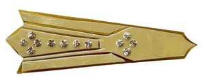 Lucite Brooch - Vintage Art Deco Rhinestone Dress Pin
