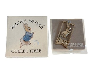 Sterling Silver Beatrix Potter Peter Rabbit Hand & Hammer Collectible