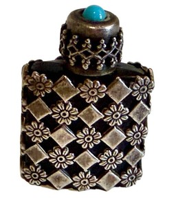 Miniature Scent Bottle - French Ornate Collectible 1.25in