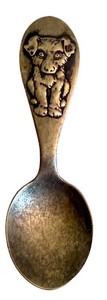 Vintage Baby Spoon - Winthrop Silver Plate Raised Dog Handle