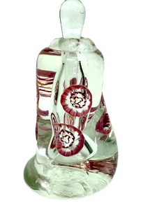 Handblown Art Glass Bottle - Signed Floral Glass Stopper