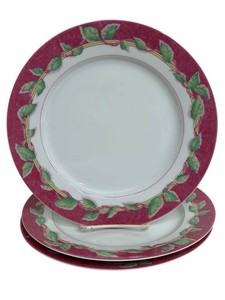 Porcelain Plates - Bernardaud Limoges Garance -Lot of 3