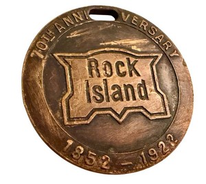 Watch Fob - Antique Rock Island Lines 1852-1922 Railroad Commemorative