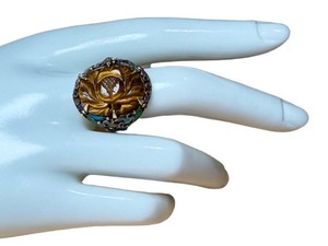 Statement Ring - Vintage Chinese Export Silver-Gilt Enamel