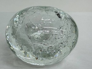 Crackle Glass Sphere Oil Candle Burner 3 in