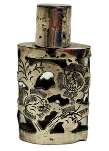 Decorative Lidded Bottle - Bird & Floral Relief