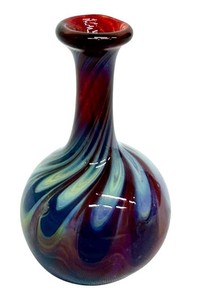 Miniature Handblown Art Glass Bud Vase