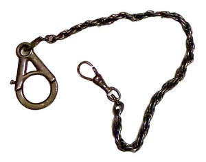 Watch Fob Chain - Vintage Sterling Silver 7.75 Inch