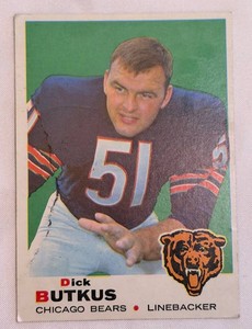 Football Trading Card - Vintage 1969 Dick Butkus Chicago Bears #139