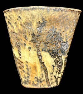 Studio Pottery Vessel - Rustic Speckled Drippy Glaze