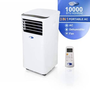 New - Whynter 7,000 (DOE) BTU Portable Air Conditioner Cools 300 sq. ft. with Dehumidifier, Remote, and Filter in White