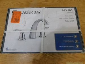New Builders 2-Handle Deck-Mount Roman Tub Faucet in Polished Chrome