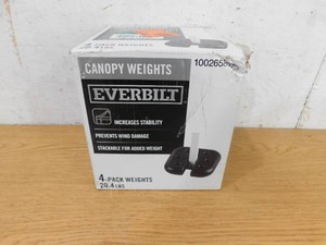 (4-Pk) Everbilt Canopy Weight Plates Set Black