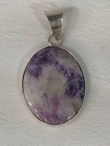 925 Sterling Silver & Lepidolite Pendant
