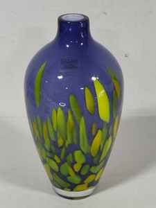 Sasaki Glass Art Vase