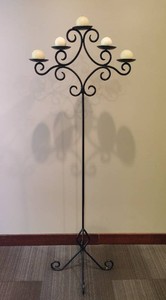 Tall Wrought Iron Candle Holder