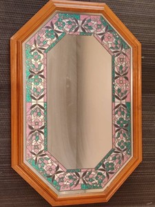Octagon Stained Glass Look Mirror