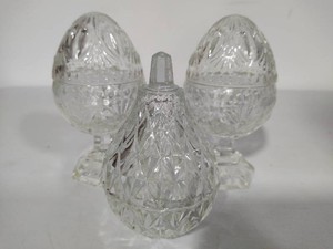 Crystal EggPear Trinket Dishes