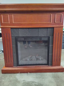 Electric Fireplace wLighted Cherrywood Mantle
