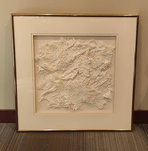 Signed Kathy Sheridan Mixed Media Fiber Framed Art