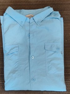 Columbia Omni Shade Mens XXL Light Blue Long Sleeve Button Up Shirt