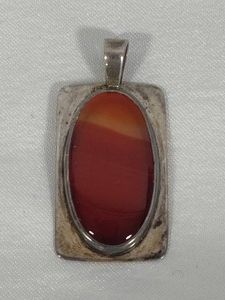 Sterling Silver & Carnelian Pendant